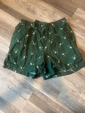 Old Navy Dark Green Printed Men's High-Waist Shorts